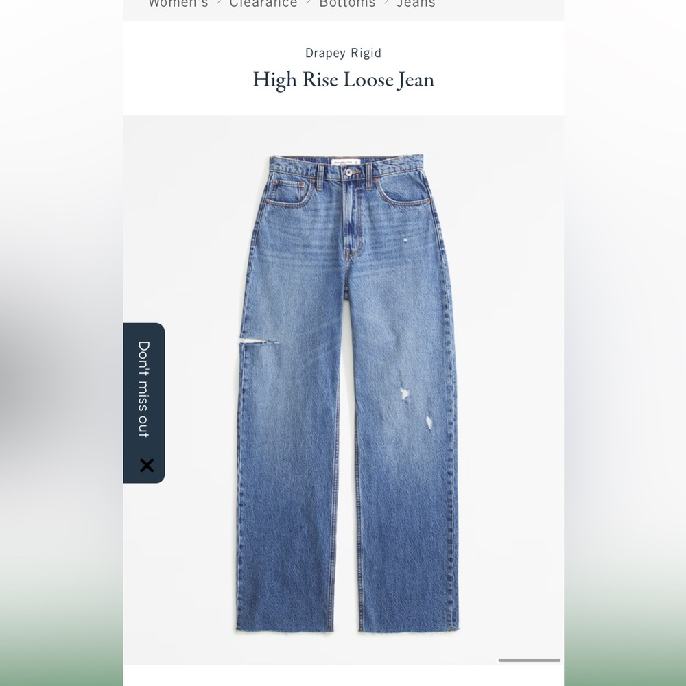 Abercrombie High Rise Loose Jeans